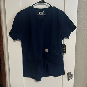 Navy Carhartt scrub top